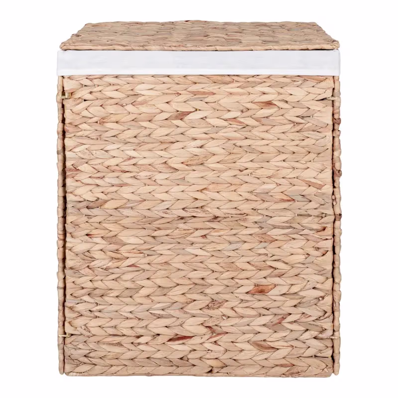 Foldbar Vasketøjskurv m. Låg i Vandhyacinth 43x32x55