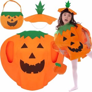 Græskar kostume til børn med LED-belysning – bedste halloween-kostume i test