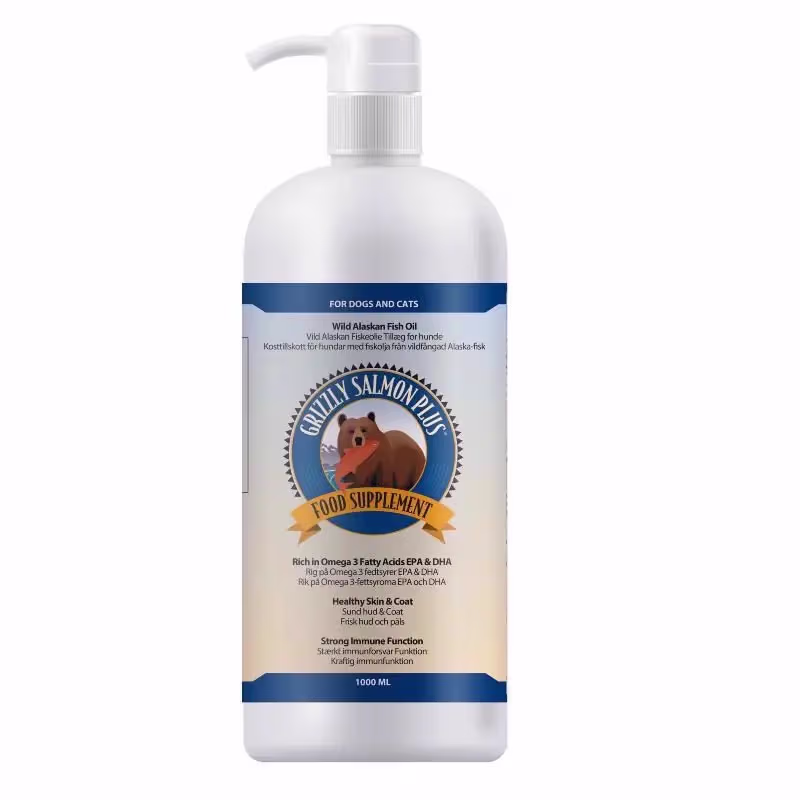 Grizzly Vildlakseolie Plus fra Alaska 1 liter