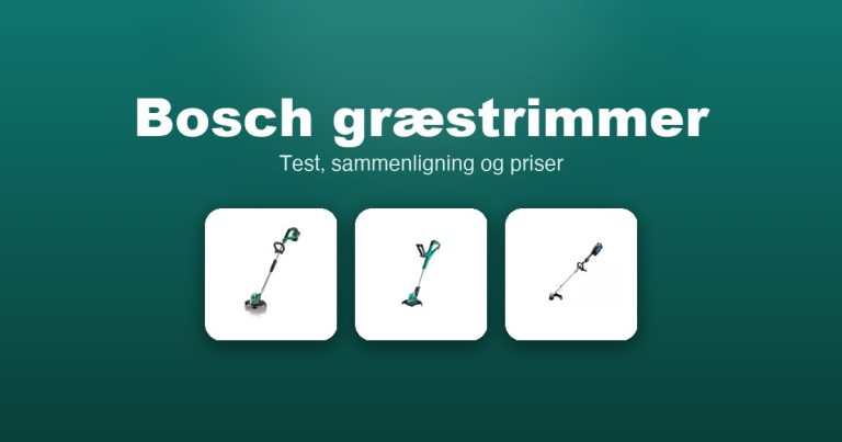 Bosch græstrimmer 2026 – guide til de 12 bedste modeller