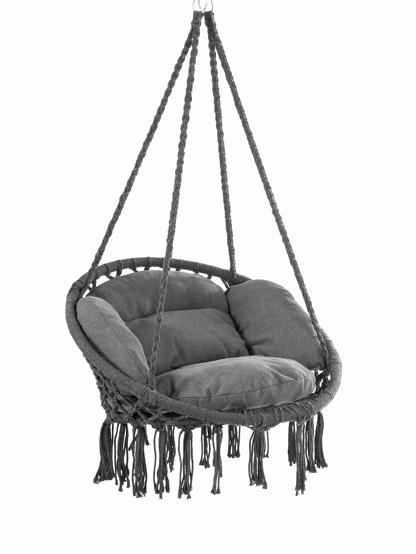 Boho hængestol antracit – inde/ude