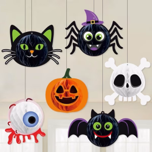 (U)hyggelig Halloween Honeycomb Dekoration 6 designs – bedste halloween-pynt i test