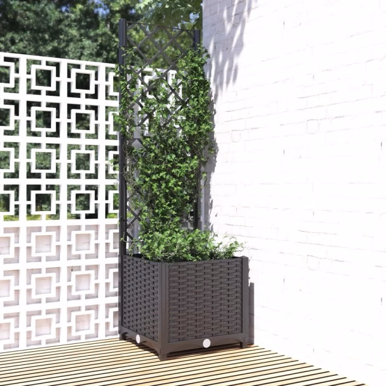 Havekrukke med Espalier Sort 40×40×136 cm – bedste havekrukke i test