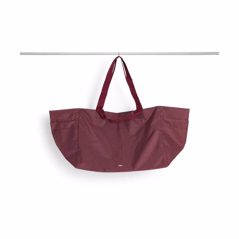 HAY Grid Weekend Bag (Burgundy, L)
