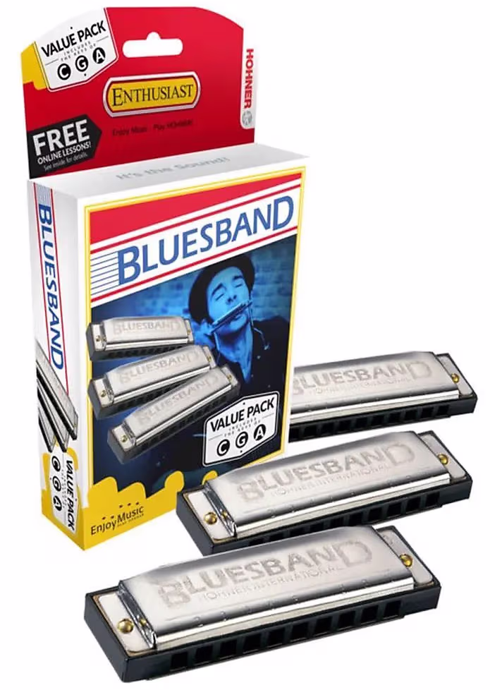 Hohner Blues Band ValuePack Mundharpe sæt (C, G, A) – bedste mundharpe i test