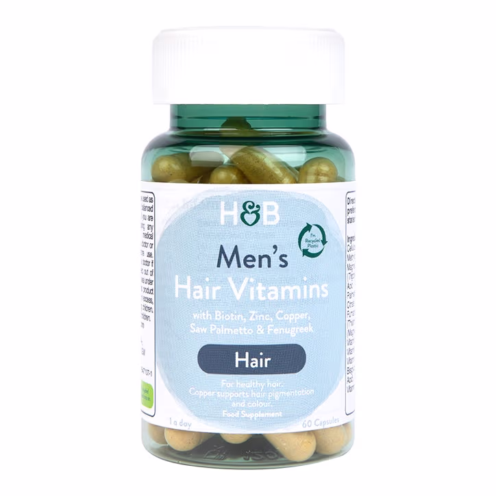 Holland & Barrett Mænds Hår Vitaminer 60 kapsler