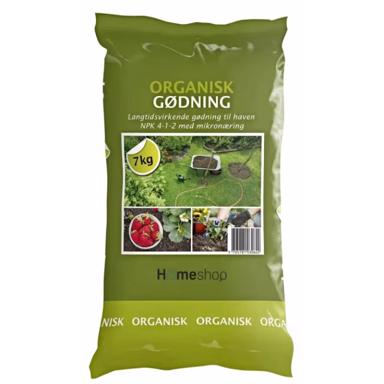Homeshop Organisk Plænegødning NPK 4-1-2, 7 kg