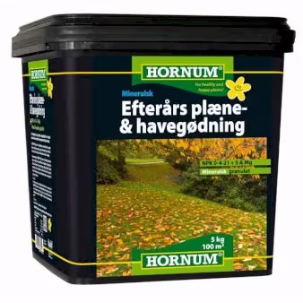 Hornum Efterårs plæne- og havegødning NPK 0-4-21, 5 kg
