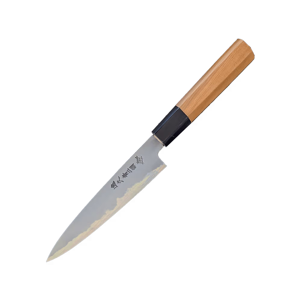 Itsuo Doi Ikyu Petty 150 mm i Aogami 2 (Blue 2), kasumi