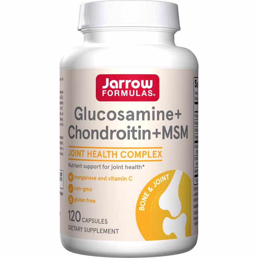 Jarrow Formulas Glucosamine + Chondroitin + MSM, 120 kapsler
