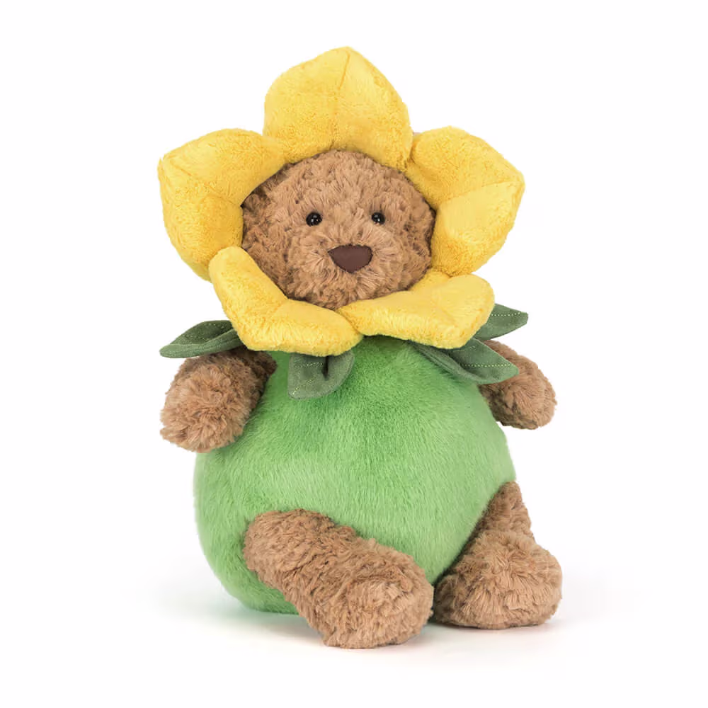 Jellycat Bartholomew Bjørn, Solsikke-outfit 26 cm
