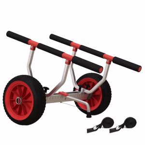 Justerbar Kajakvogn i Aluminium med Stropper – 100 kg – bedste kajakvogn i test