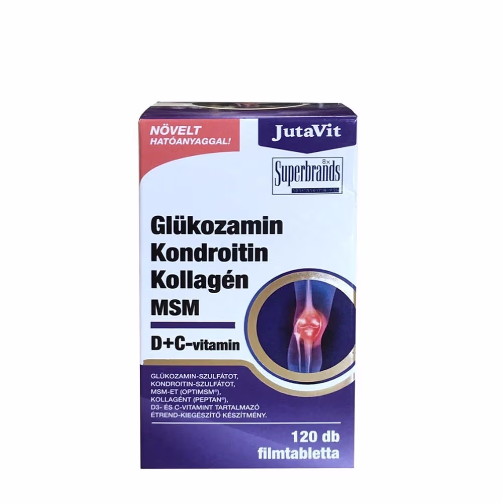 JutaVit Glucosamin, Kollagen, MSM, D- og C-vitamin, 120 tabletter