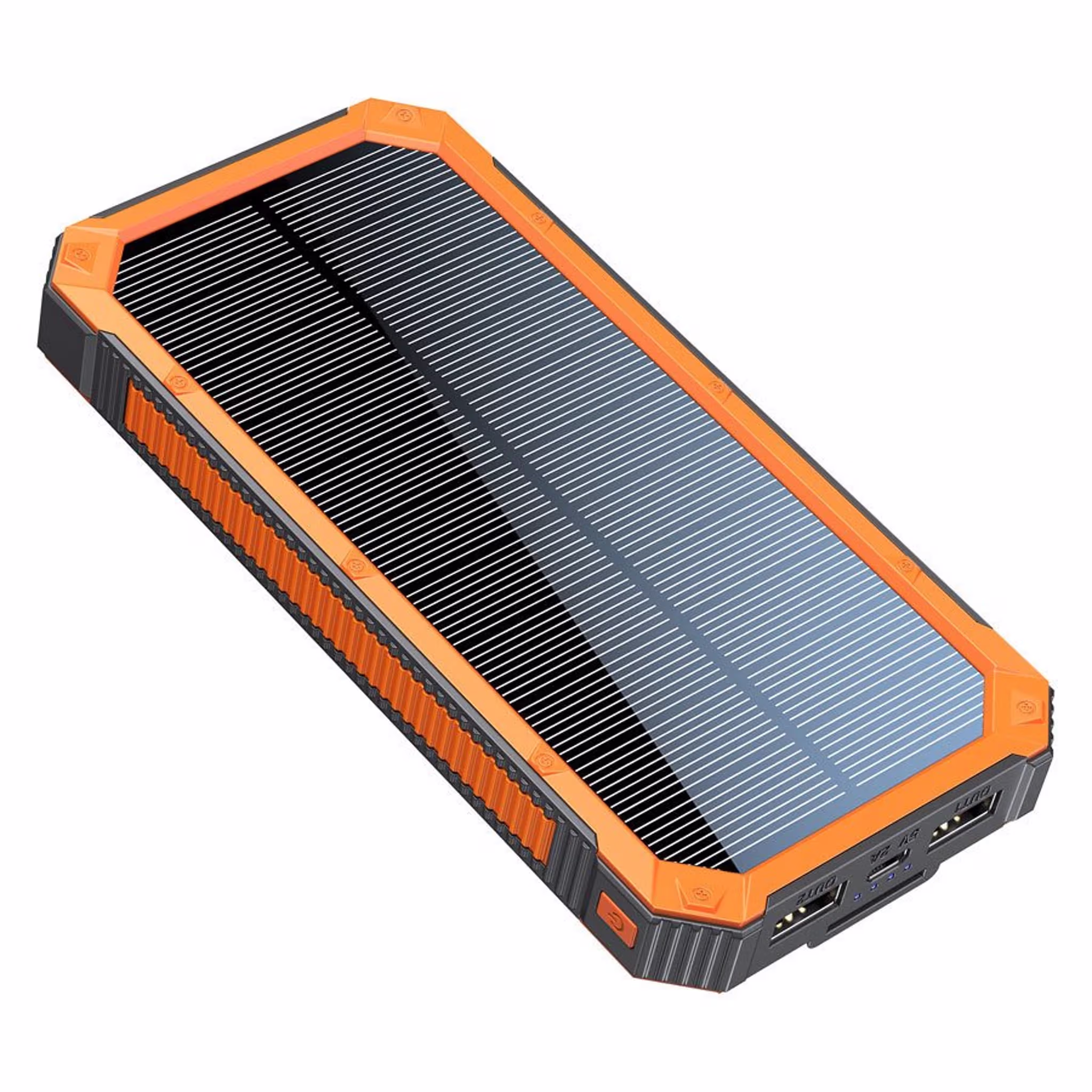Lippa 10.000 mAh Solcelle Powerbank 2x USB-A