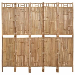 Livera 5-panels rumdeler i bambus 200×180 cm