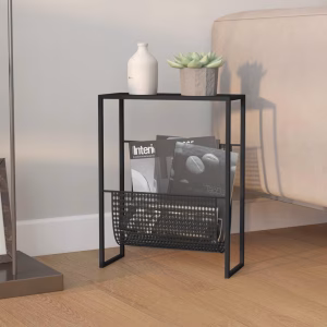 Magasinholder i Stål Sort 35x15x45 cm – bedste avisholder i test