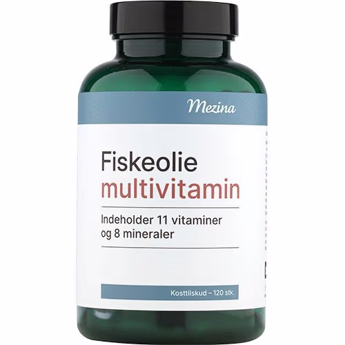 Mezina Fiskeolie Multivitamin 120 Kapsler – bedste fiskeolie