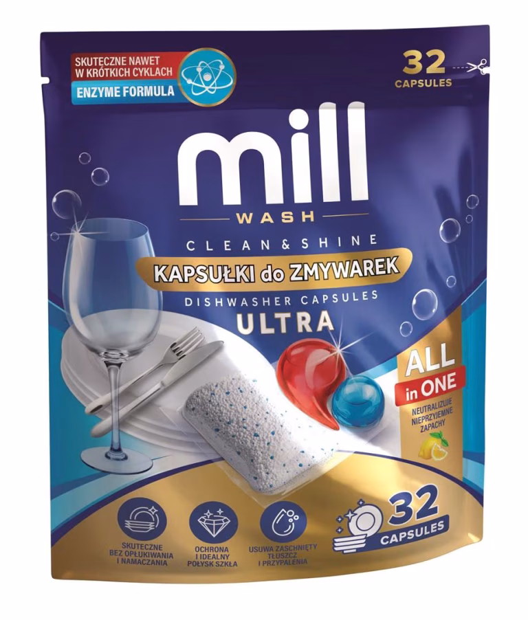 Mill Wash Clean & Shine Ultra Opvasketabs