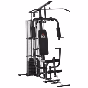 Multigym med Vægte, Lat Pull-Down & Leg Curl – bedste styrkemaskine i test