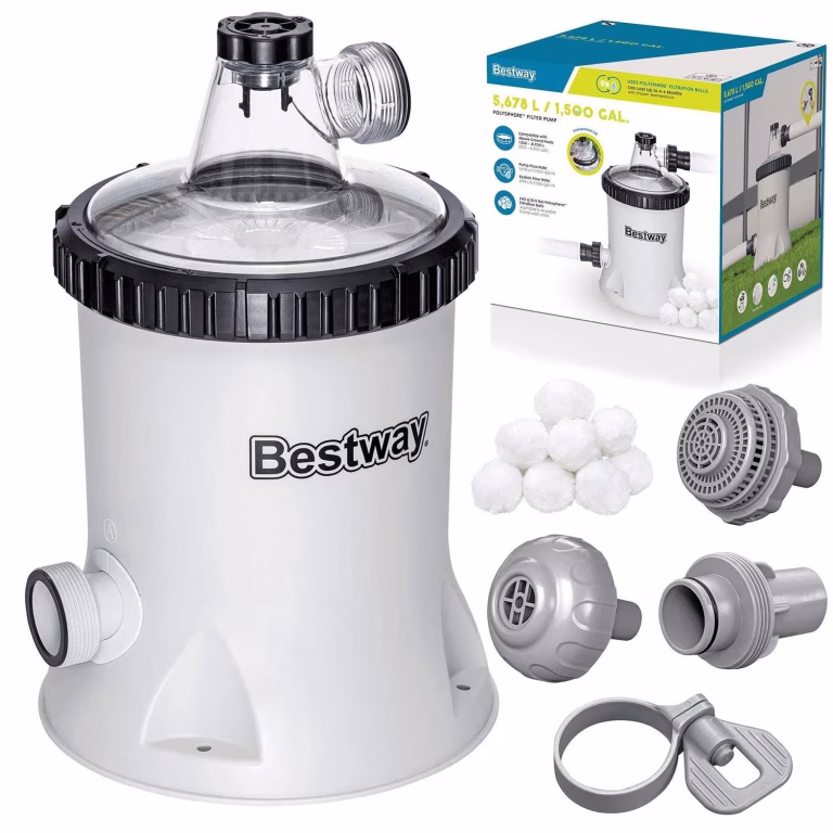 Pool filterpumpe 5.678 l/h med Bestway filterkugler