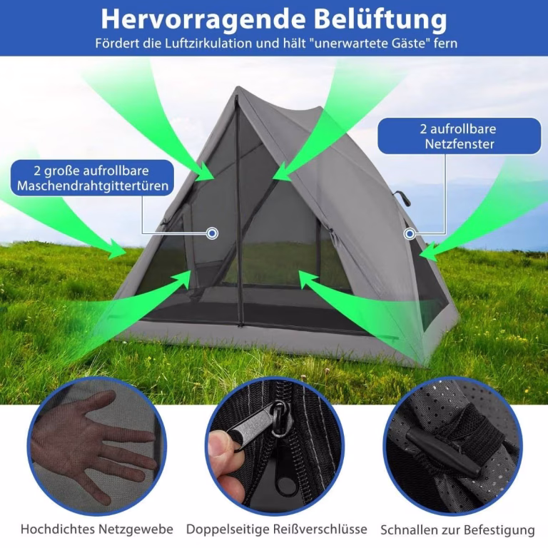 Pop Up Telt 360° Familietelt 2-3 Personer