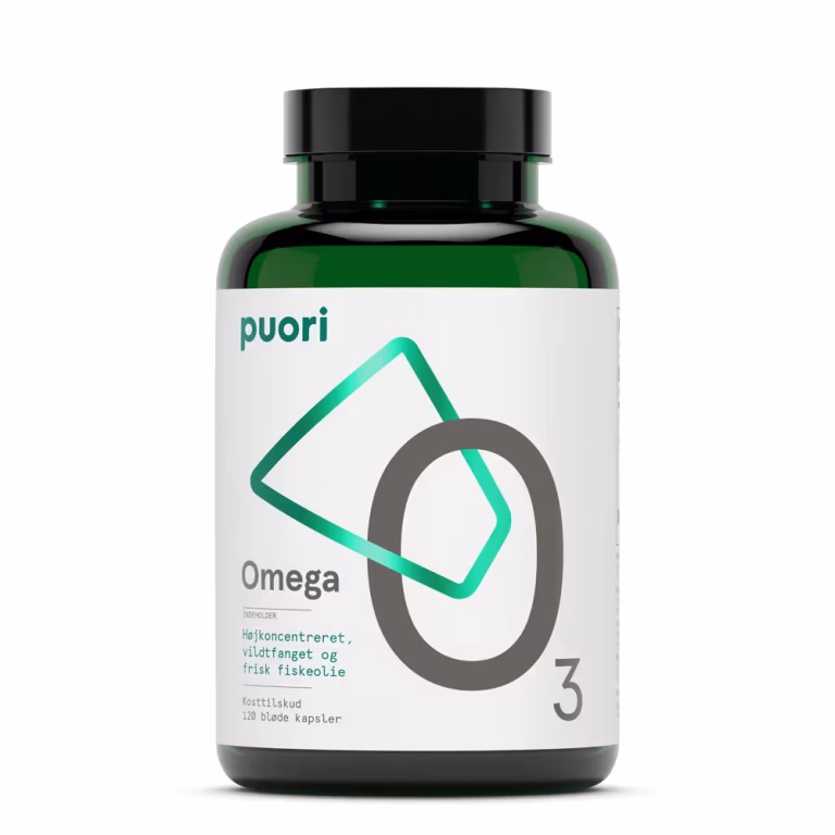 Puori O3 Omega 3 120 Kapsler – bedste fiskeolie
