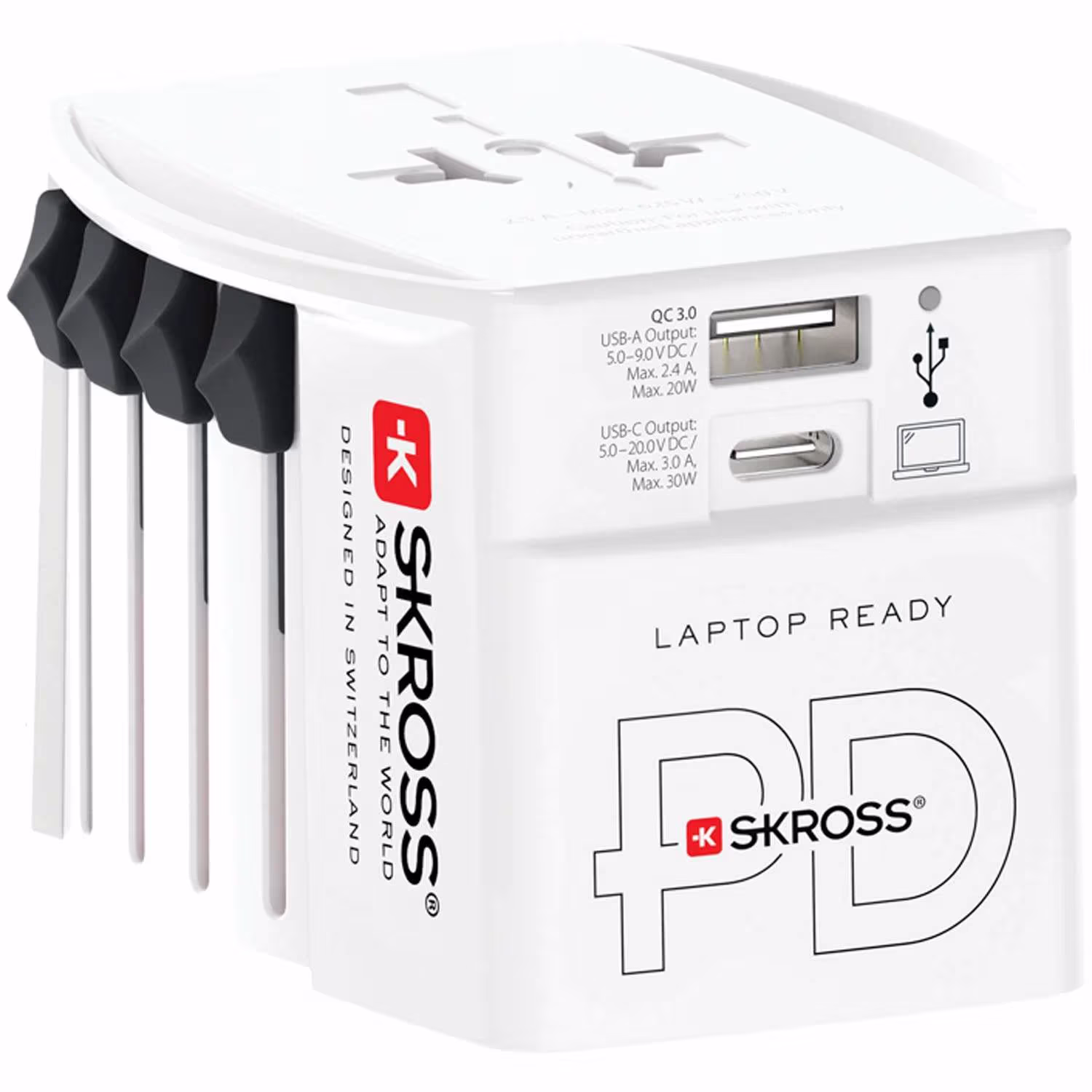 Rejseadapter USB-A og USB-C PD 30 W