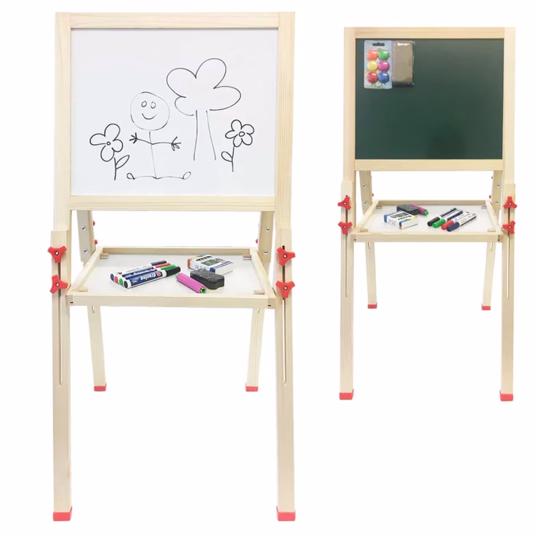 Satana Børnestaffeli med Kridttavle & Whiteboard – bedste kridttavle til børn i test
