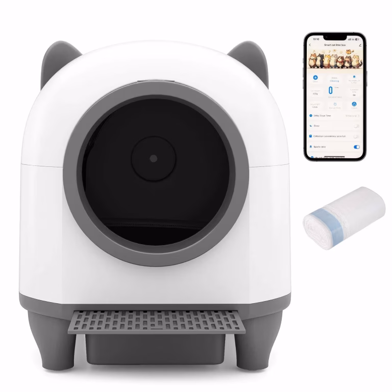 Selvrensende kattebakke 80L app-styret