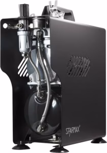 Sparmax TC-610H Plus airbrush-kompressor med tank – bedste airbrush i test