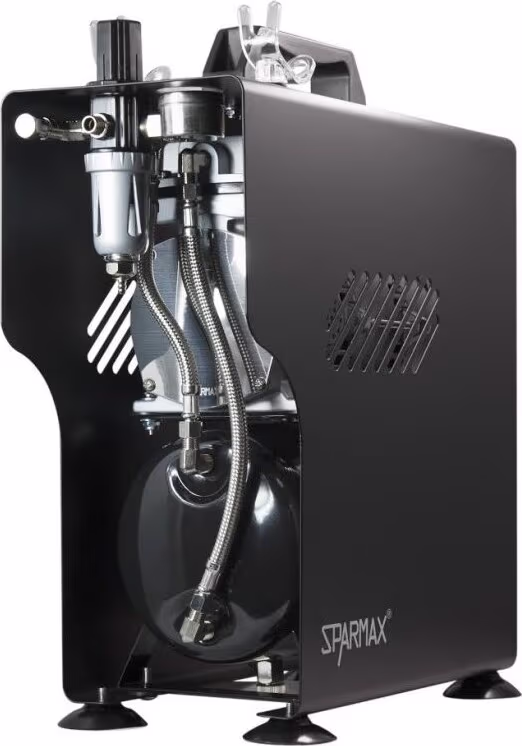 Sparmax TC-610H Plus airbrush-kompressor med tank – bedste airbrush i test