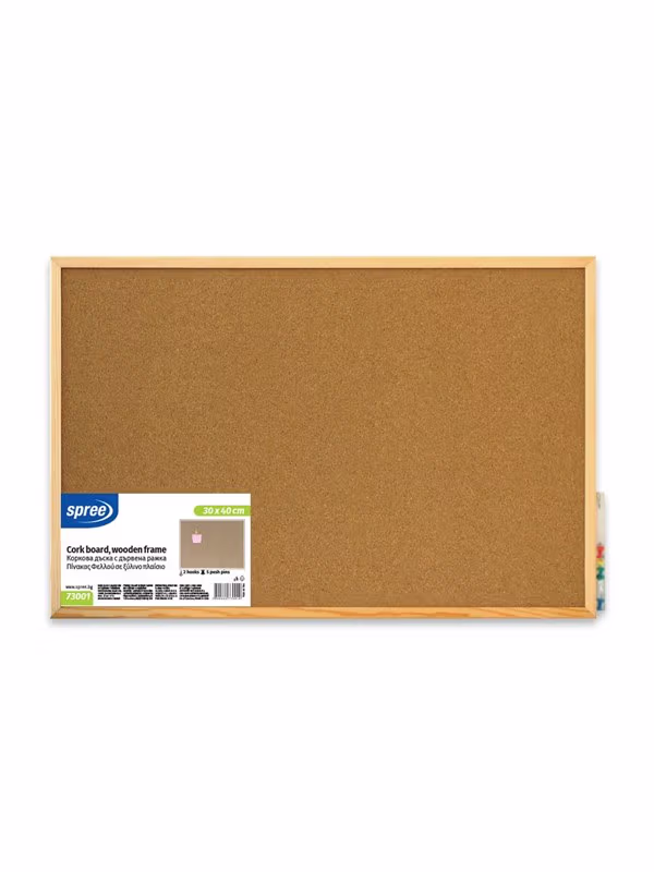 SPREE Opslagstavle Kork 30×40 cm – bedste opslagstavle i kork i test