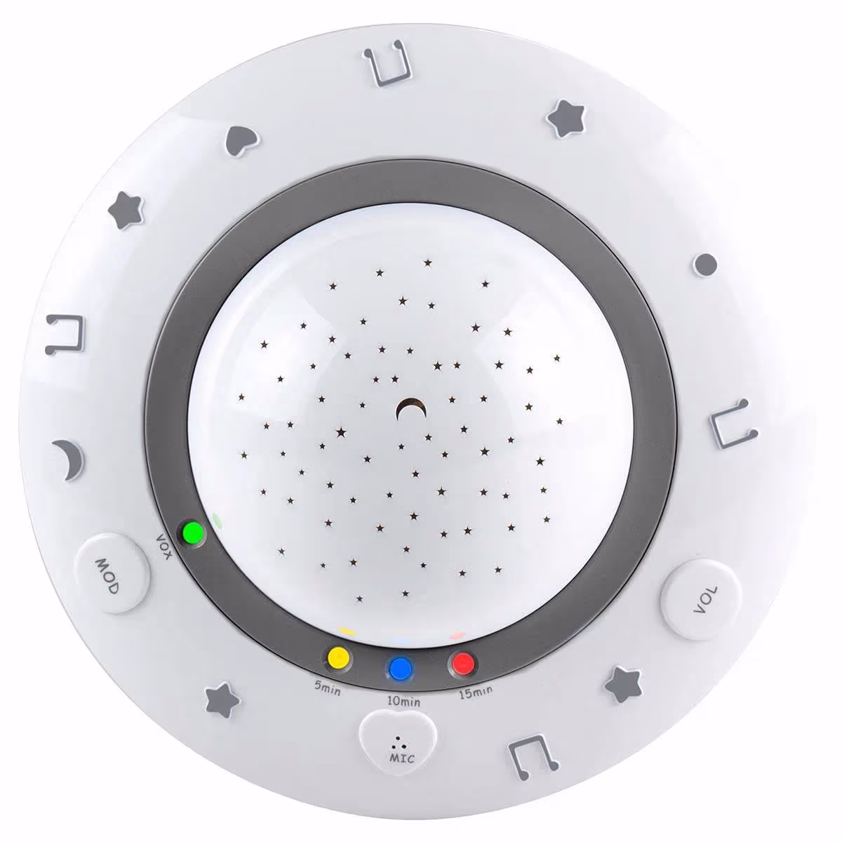 Stjernehimmel Baby Natlampe Projektor med Vuggeviser