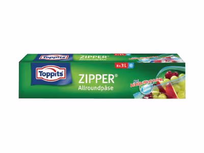 Toppits Zipper Ziptaske 3 L (pakke med 8) – bedste frostposer i test