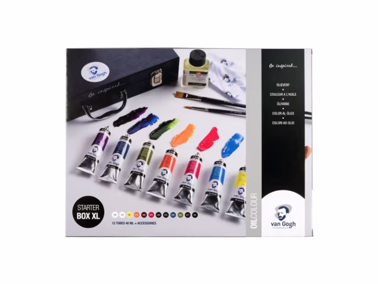 Van Gogh Oliefarve Starter Box XL 12 stk. + tilbehør – bedste oliemaling i test