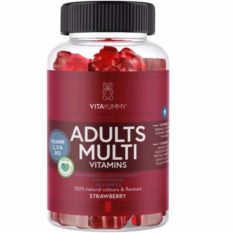 VitaYummy Adults Multi Vitamins jordbær 60 stk