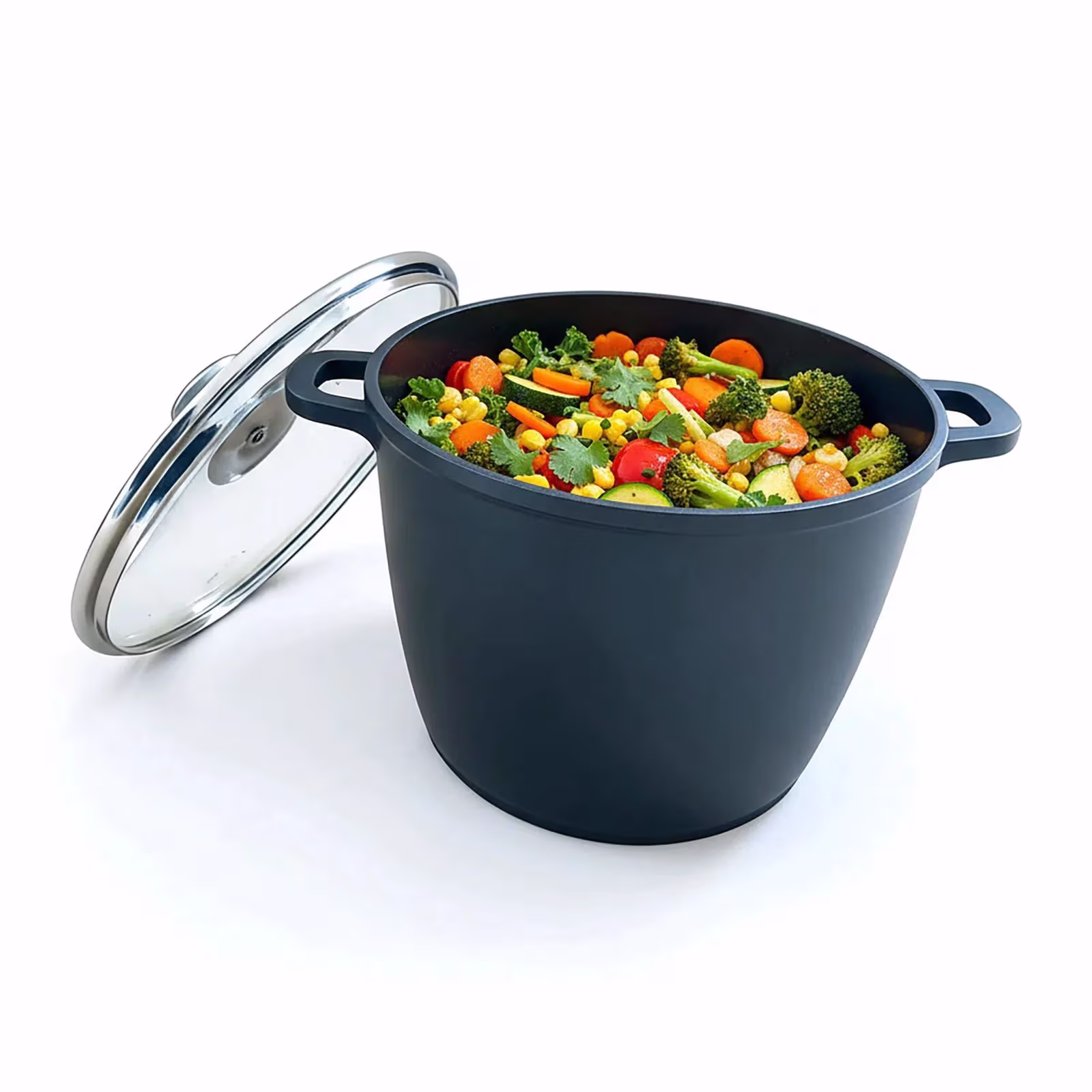 XXL Non-stick Suppegryde med Glaslåg
