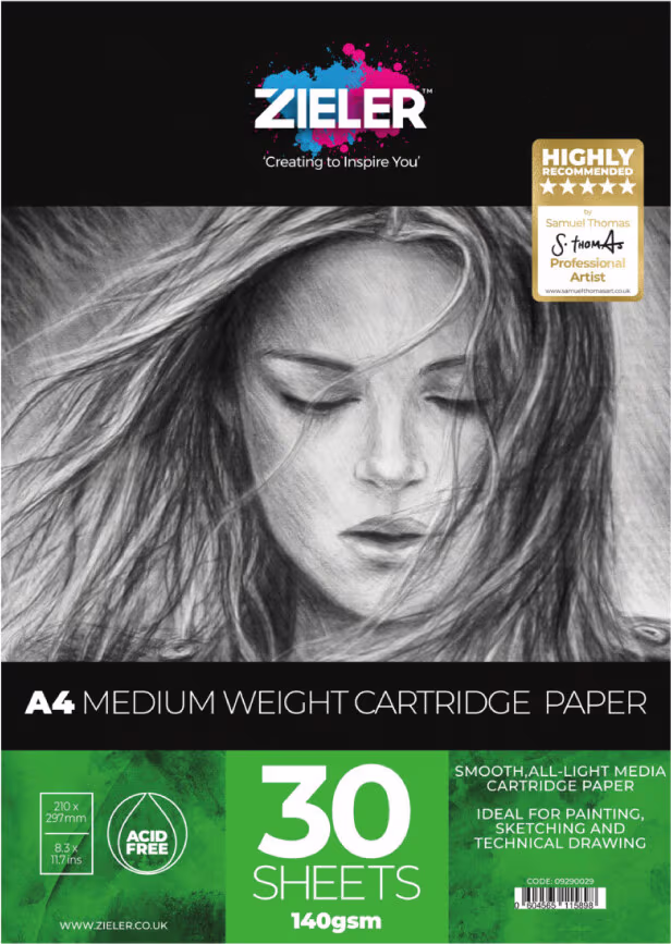 Zieler tegneblok A4 140 g – 30 ark – bedste tegneblok i test