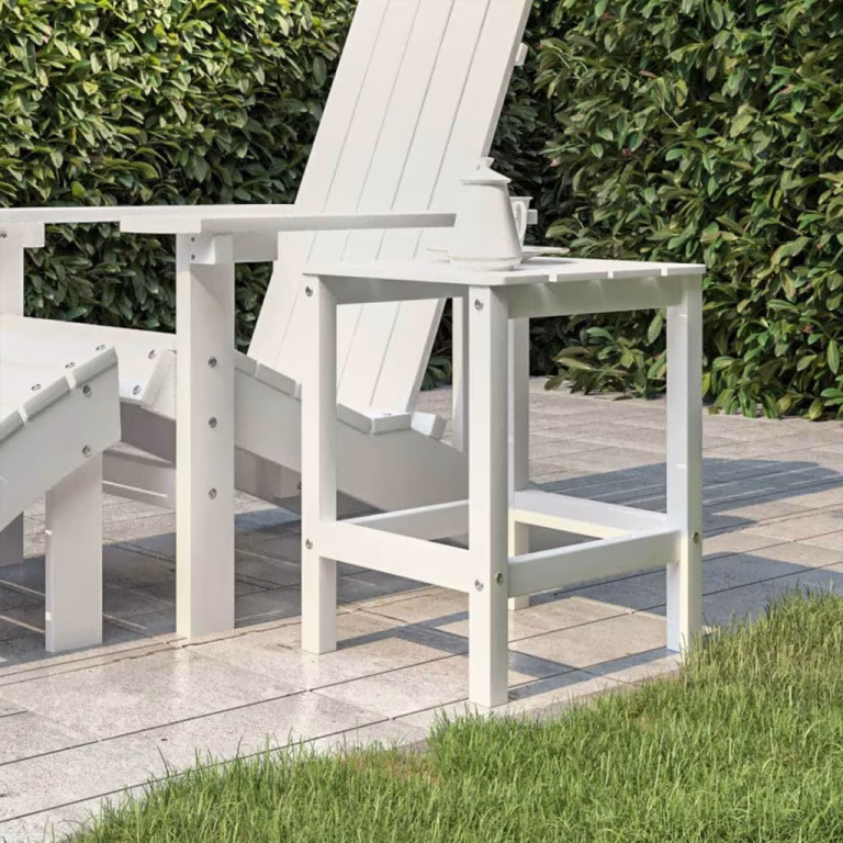 Adirondack Havebord HDPE 38x38x46 cm Hvid – bedste havebord i test