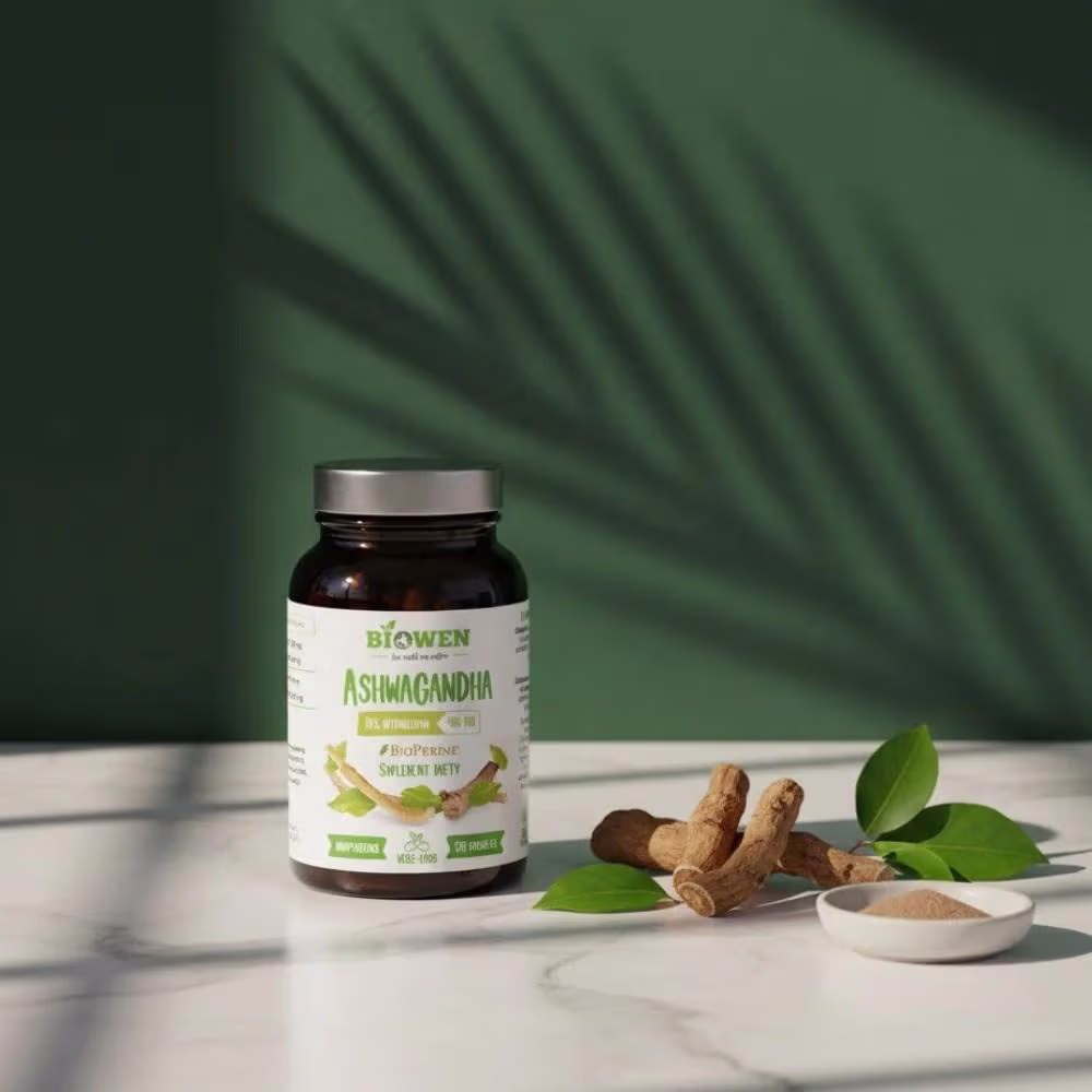 Biowen Ashwagandha 400 mg med BioPerine 120 Kapsler