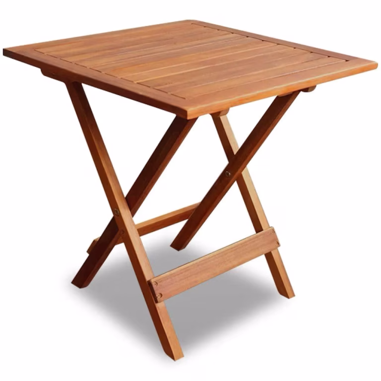 Bistrobord Foldbart 46×46 cm Massivt Akacietræ – bedste havebord i test