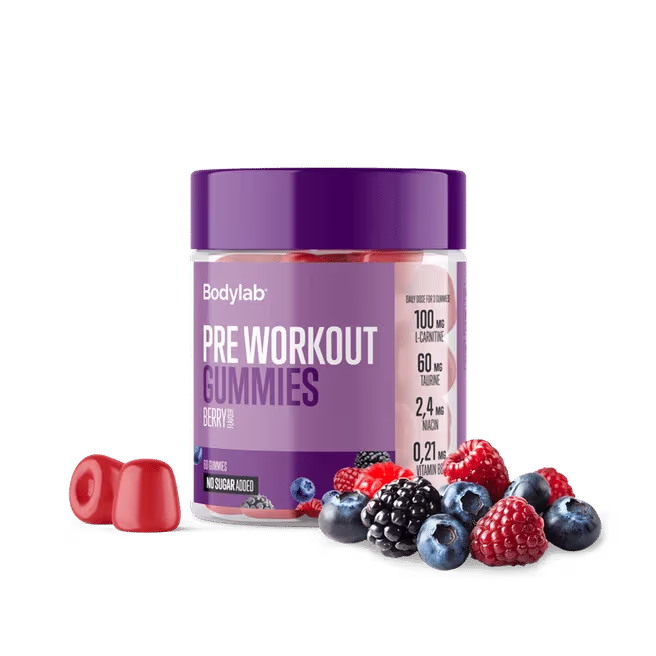 Bodylab Pre Workout Gummies Berry 60 stk. – bedste pre workout i test