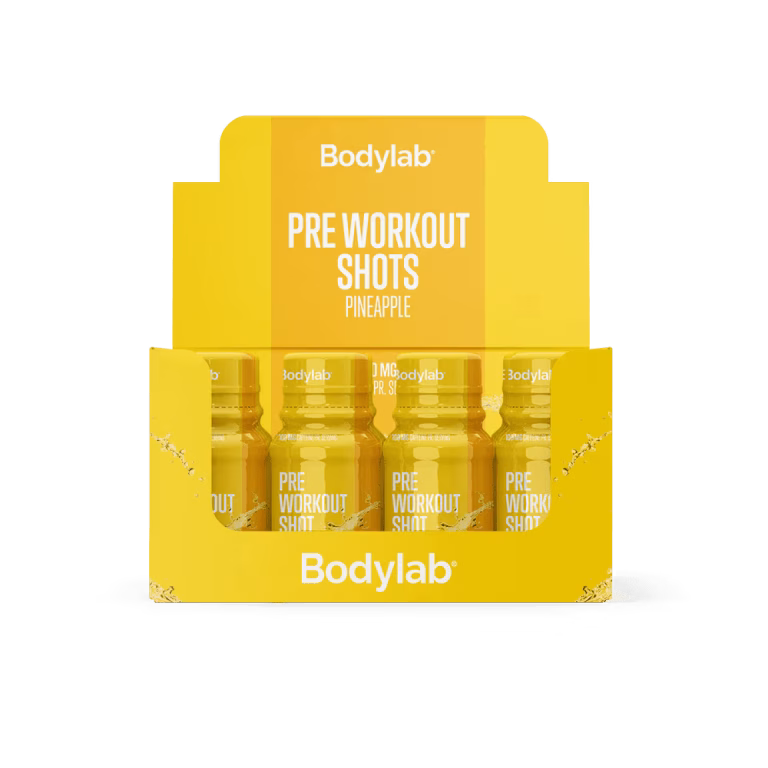 Bodylab Pre Workout Shot Pineapple 12 x 60 ml – bedste pre workout i test