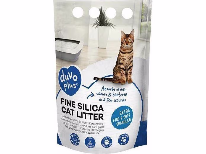 Duvo+ Compact Silica White Kattegrus 5 L – bedste kattegrus i test