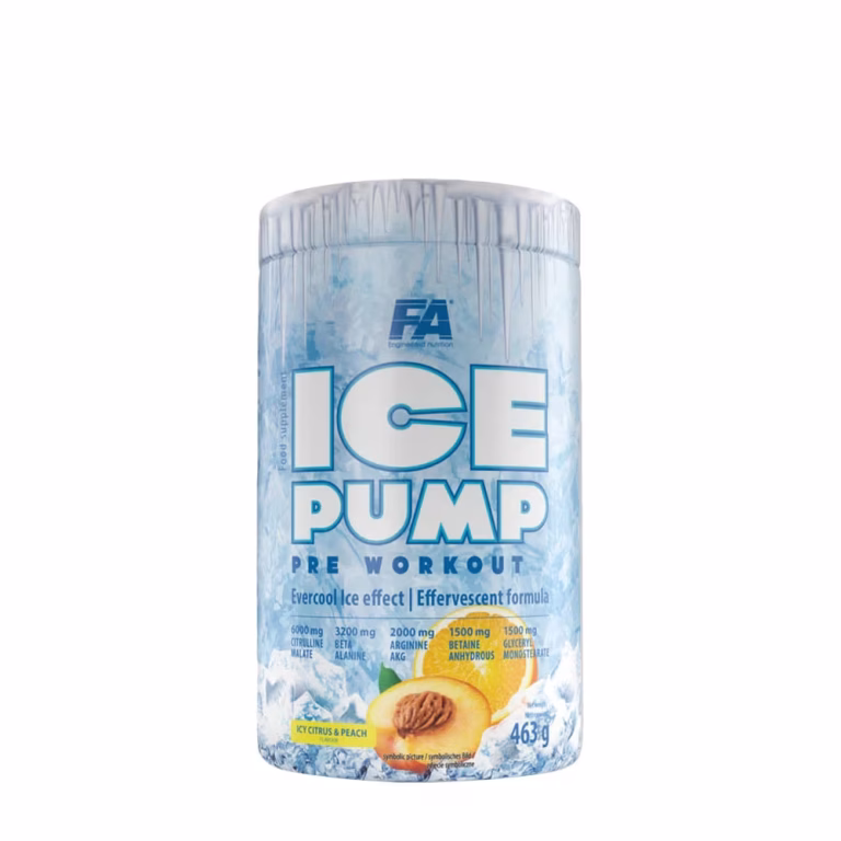 FA Ice Pump Pre Workout 463 g Icy Citrus & Peach – bedste pre workout i test