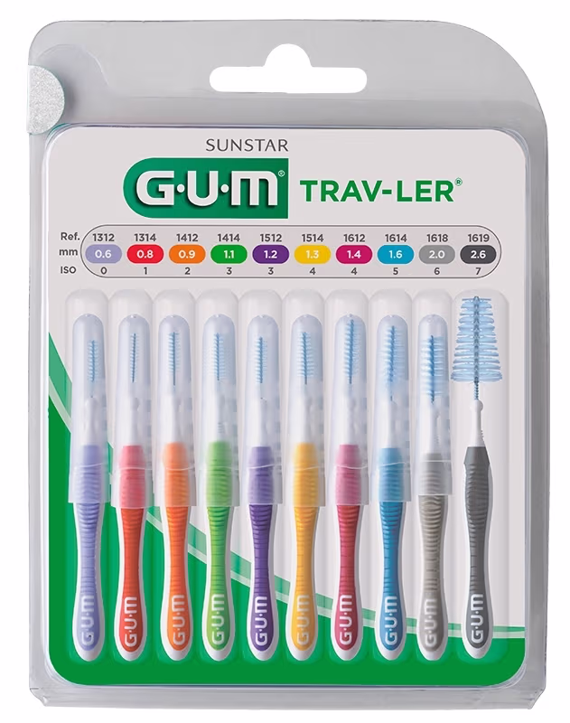GUM Trav-ler Mellemrumsbørster Mix 10 stk – bedste interdentalbørste i test