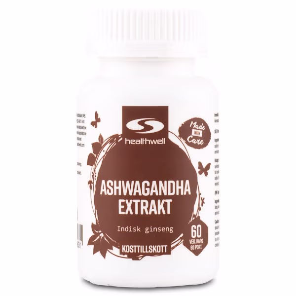 Healthwell Ashwagandha Ekstrakt 60 Kapsler – bedste ashwagandha