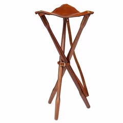 Laksen Tripod Jagtstol i Teak og Læder – bedste jagtstol i test