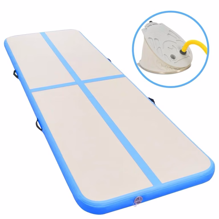 Oppustelig airtrack 300 x 100 x 10 cm med pumpe