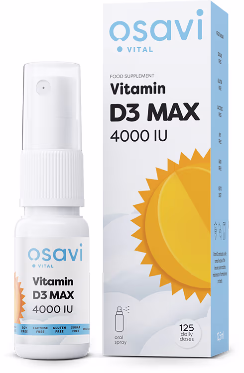 Osavi Vitamin D3 Oral Spray MAX 4000 IU 12,5 ml – bedste d-vitamin i test